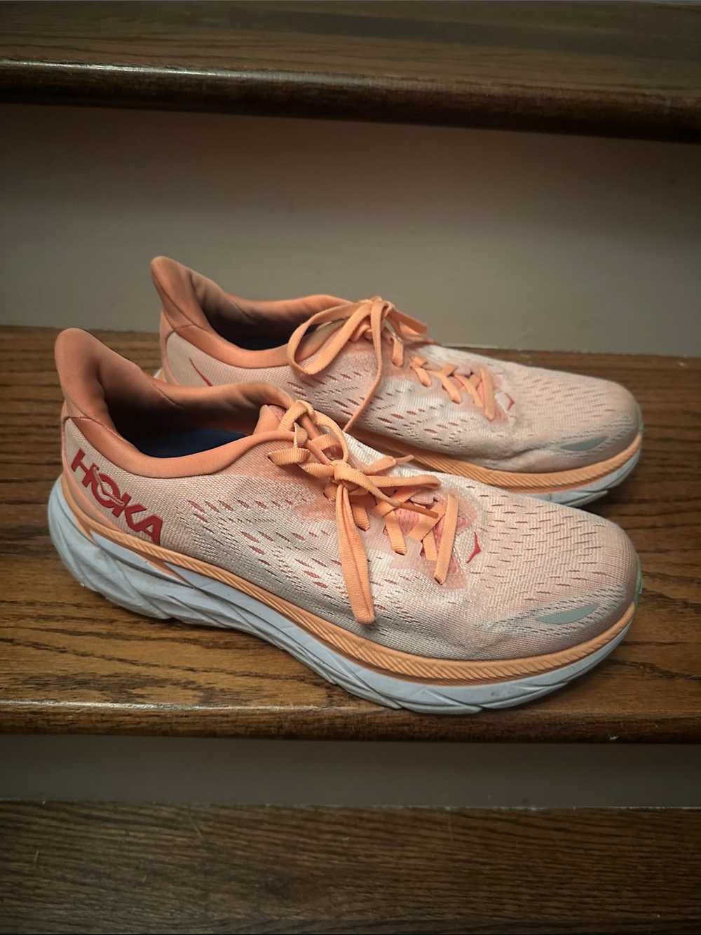 Hoka Women's Peach/Coral Running Shoes